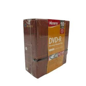 Memorex 10 Pack DVD-R Memory Keeper Box NWT